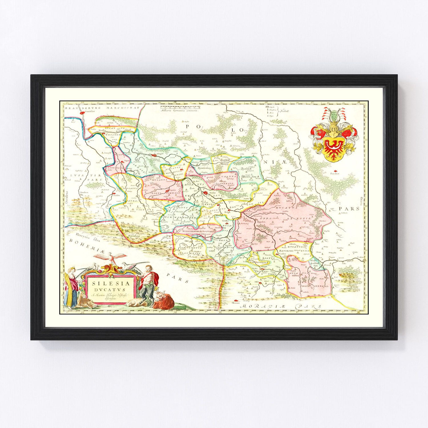 Silesia Vintage Map 1665