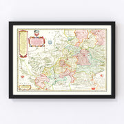 Lower Silesia Vintage Map 1665