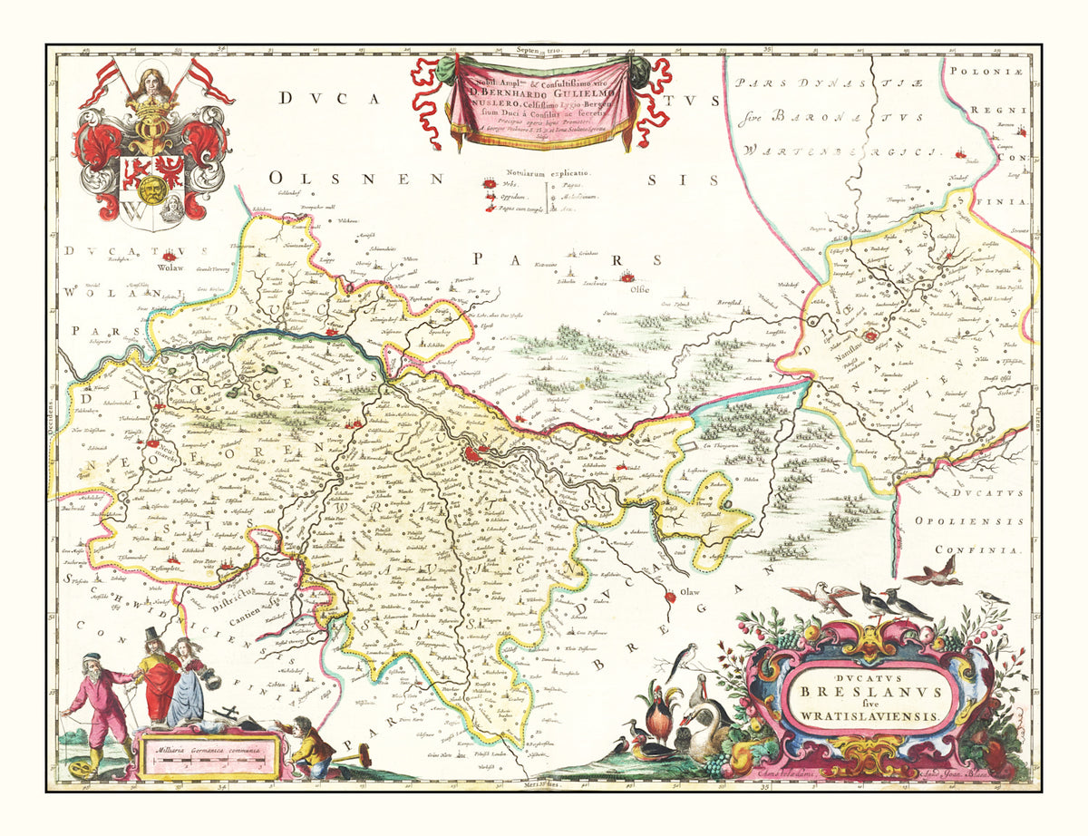 Preview of Vintage Map of Breslau (Wroclaw), Poland 1665