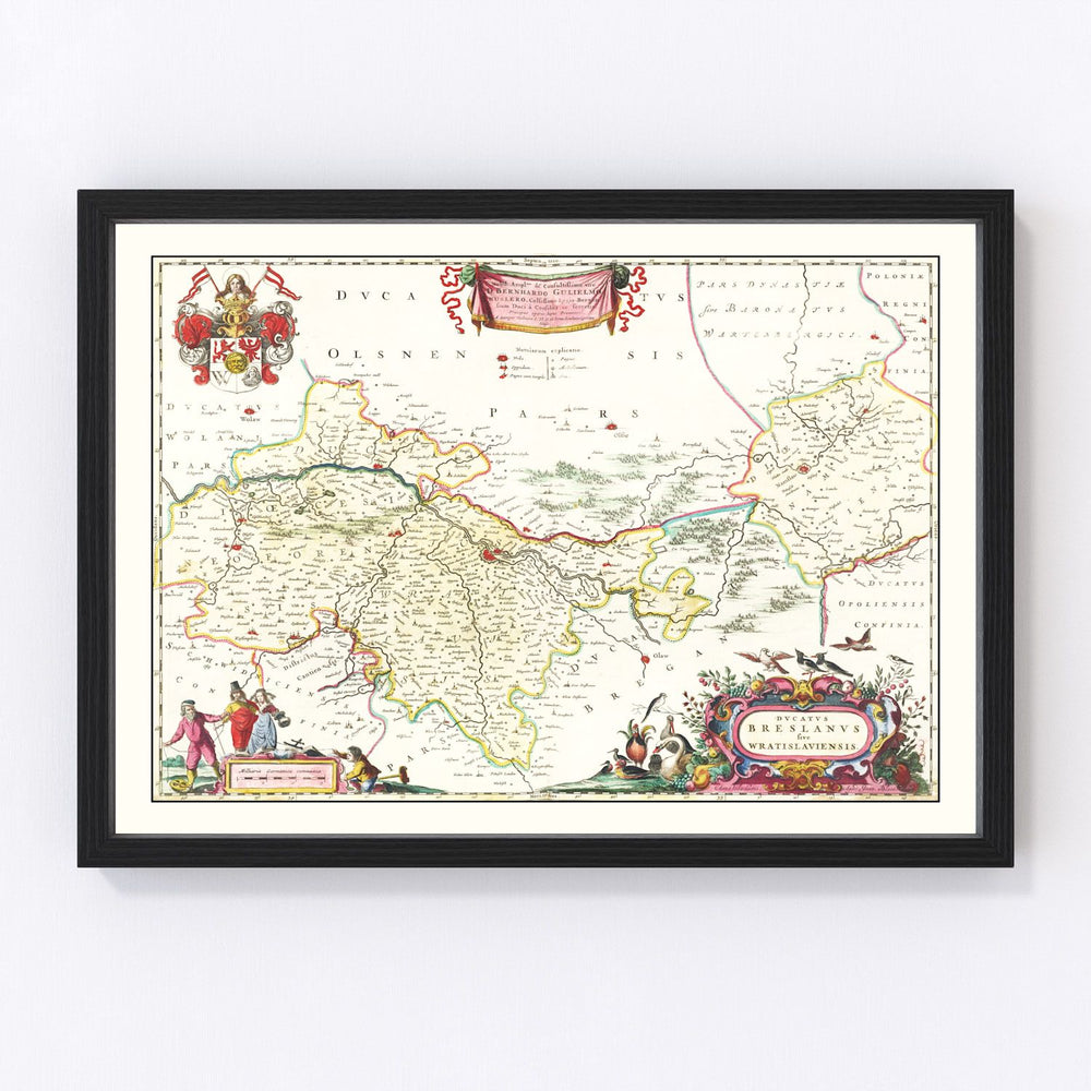 Breslau Vintage Map 1665