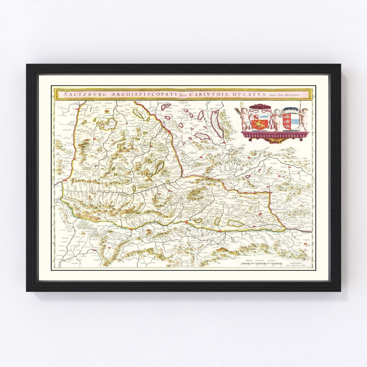 Western Austria Vintage Map 1665