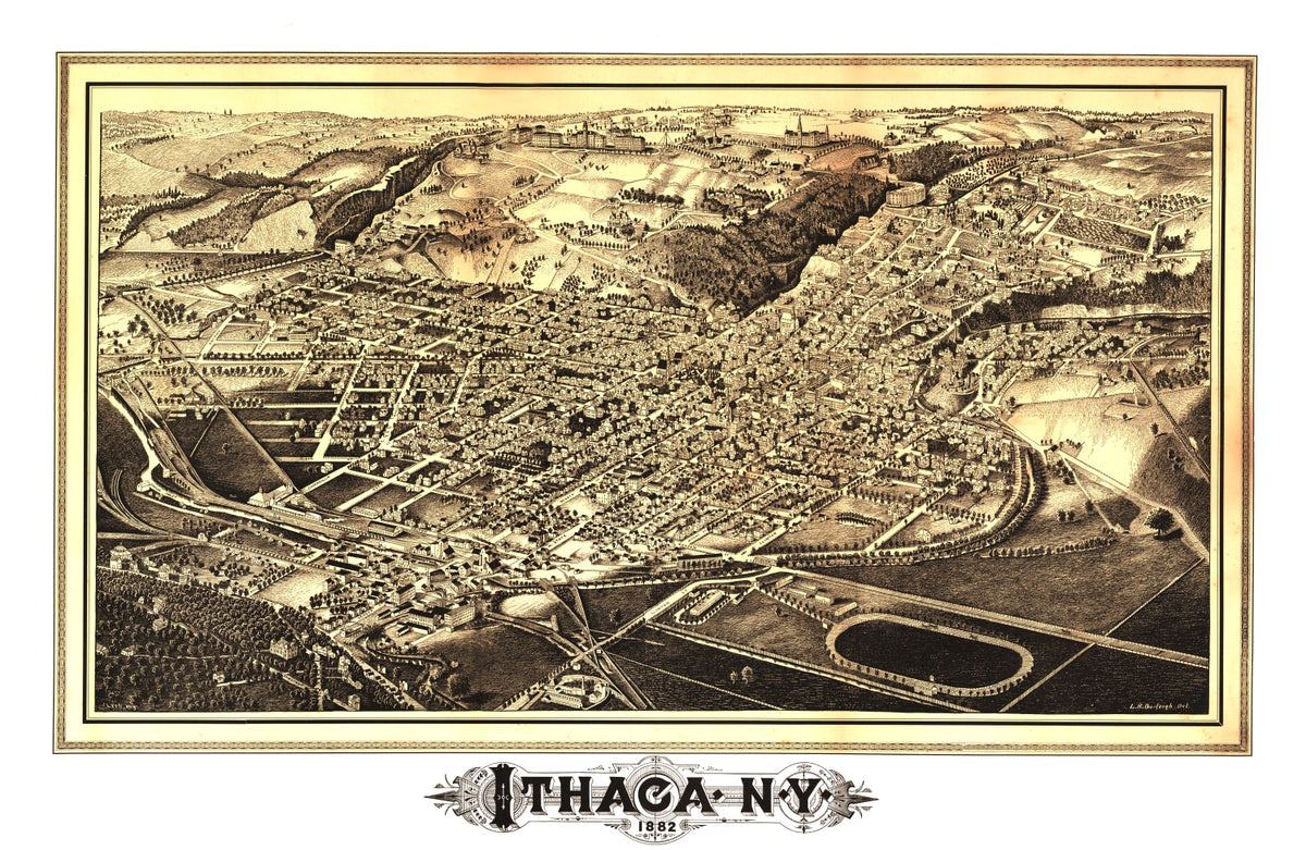 Preview of Vintage Map of Ithaca, New York 1882
