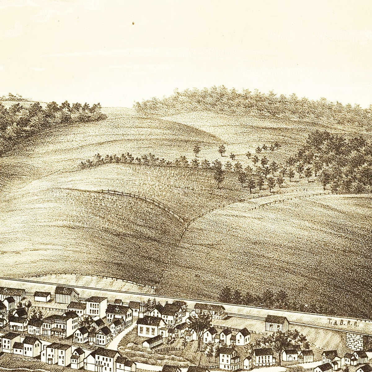 Restored historic details from the 1887 city map of Johnsonville, New York