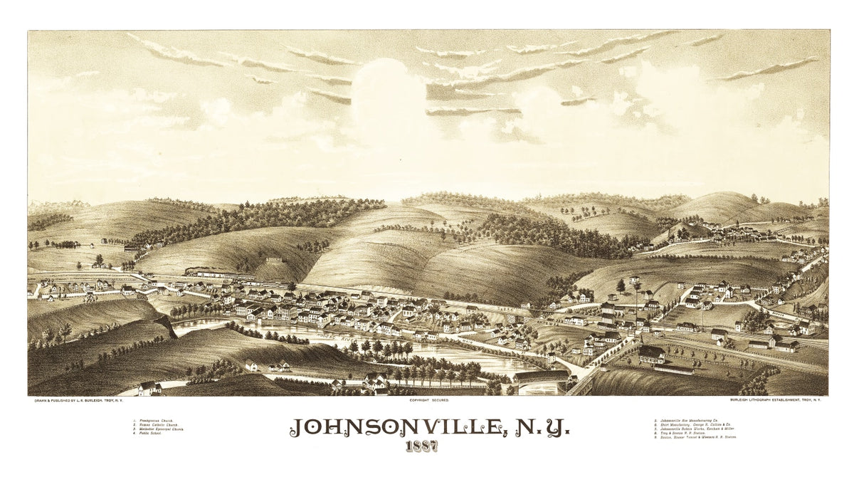 Preview of Vintage Map of Johnsonville, New York 1887