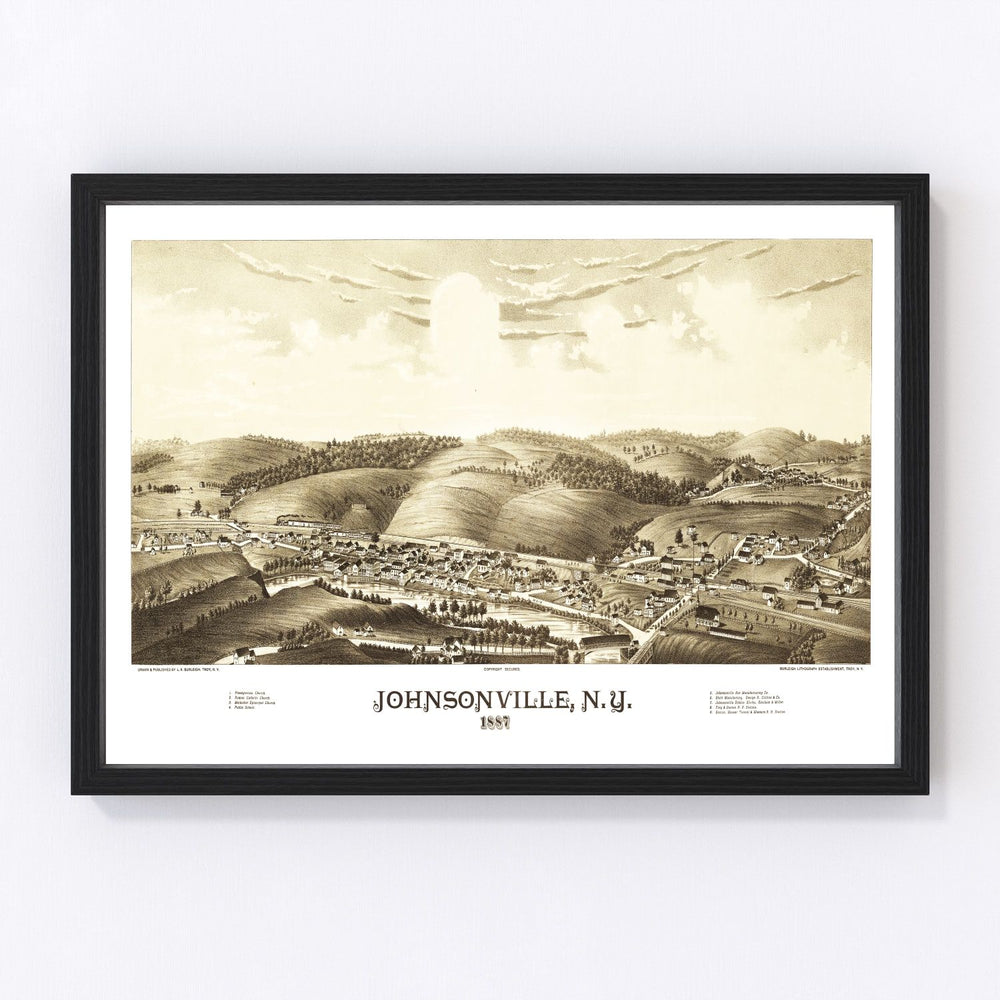 Johnsonville Vintage Map 1887