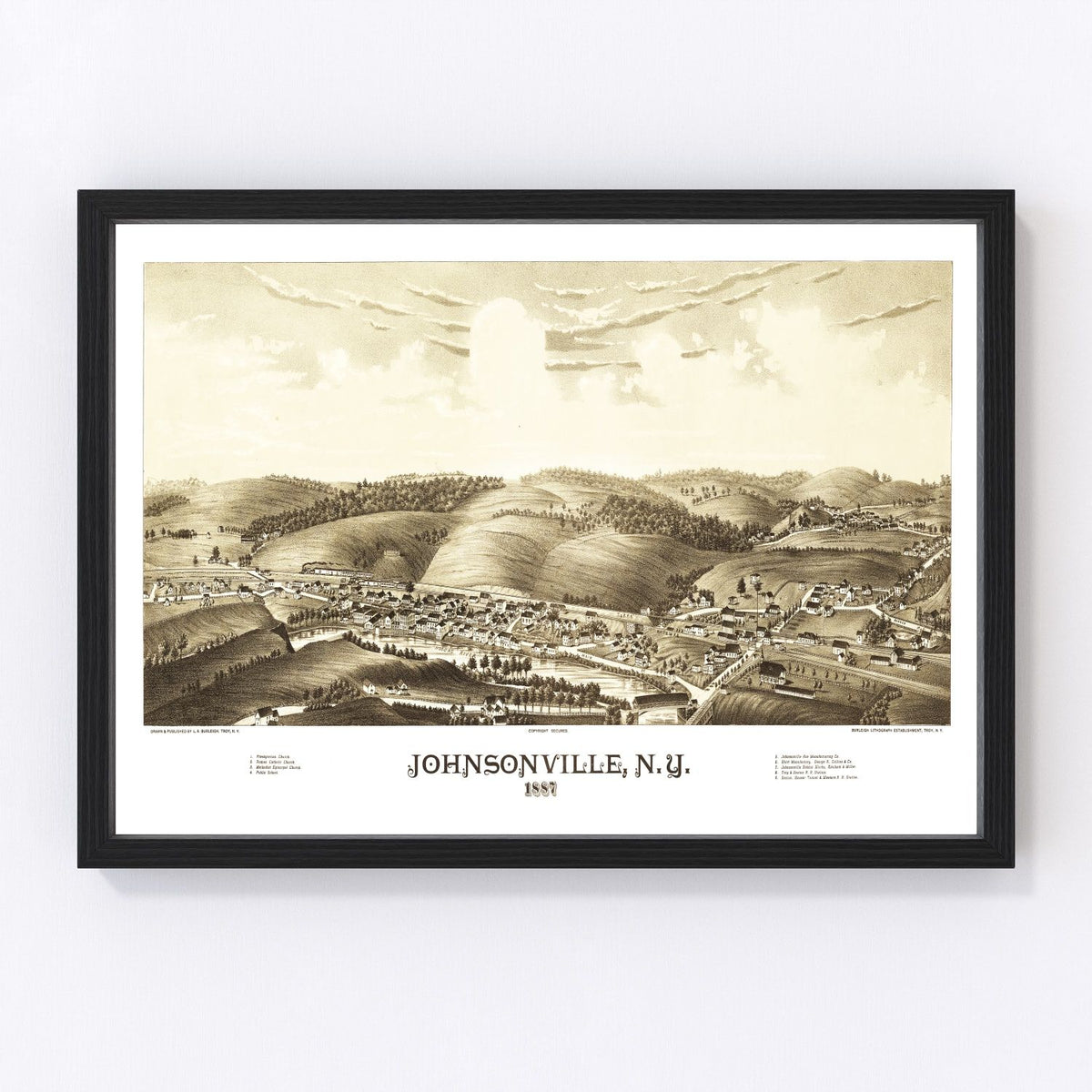 Johnsonville Vintage Map 1887