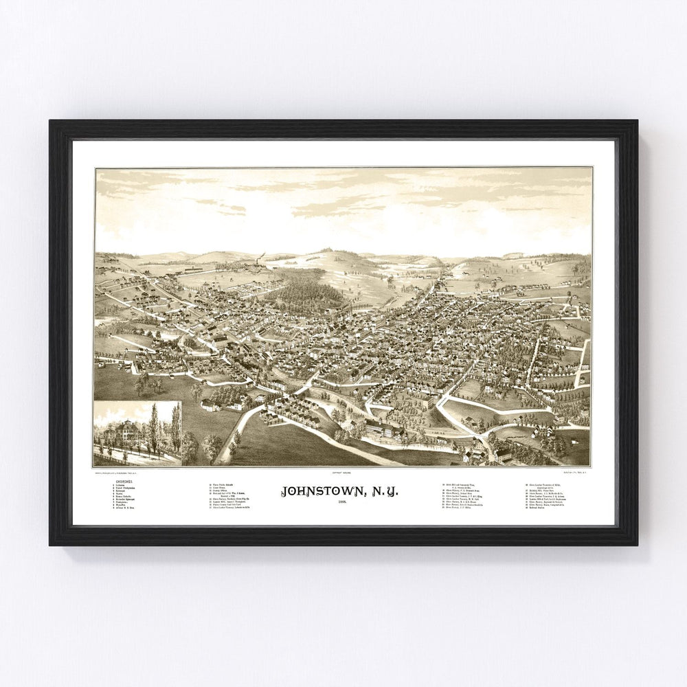 Johnstown Vintage Map 1888