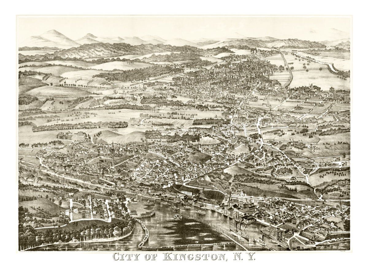 Preview of Vintage Map of Kingston, New York 1875