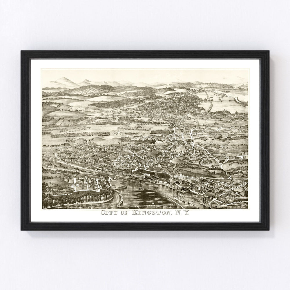 Kingston Vintage Map 1875