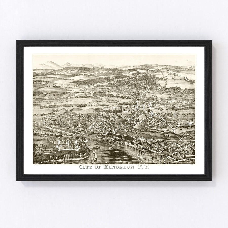 Kingston Vintage Map 1875