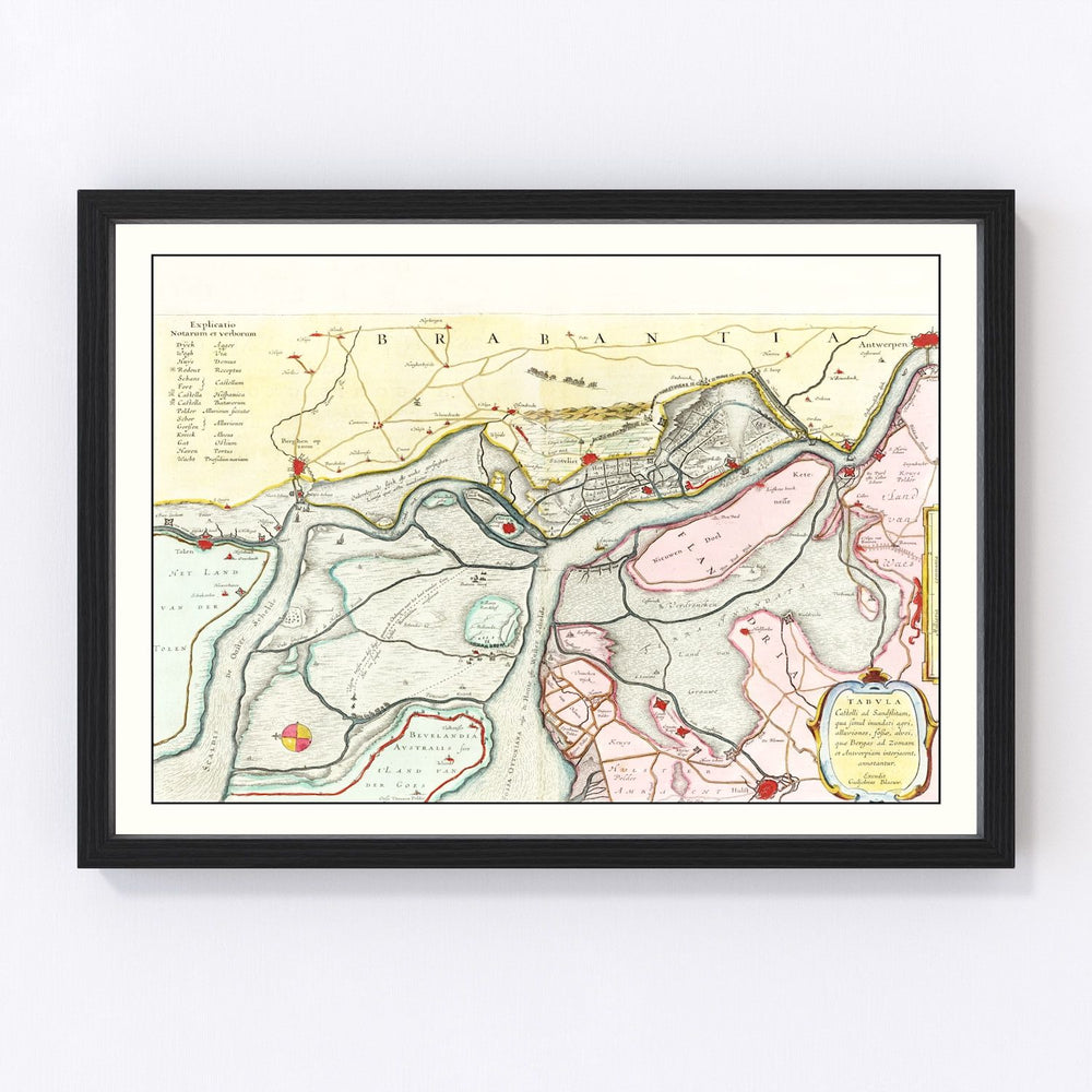 Antwerp Vintage Map 1665