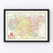 Luxembourg Vintage Map 1665