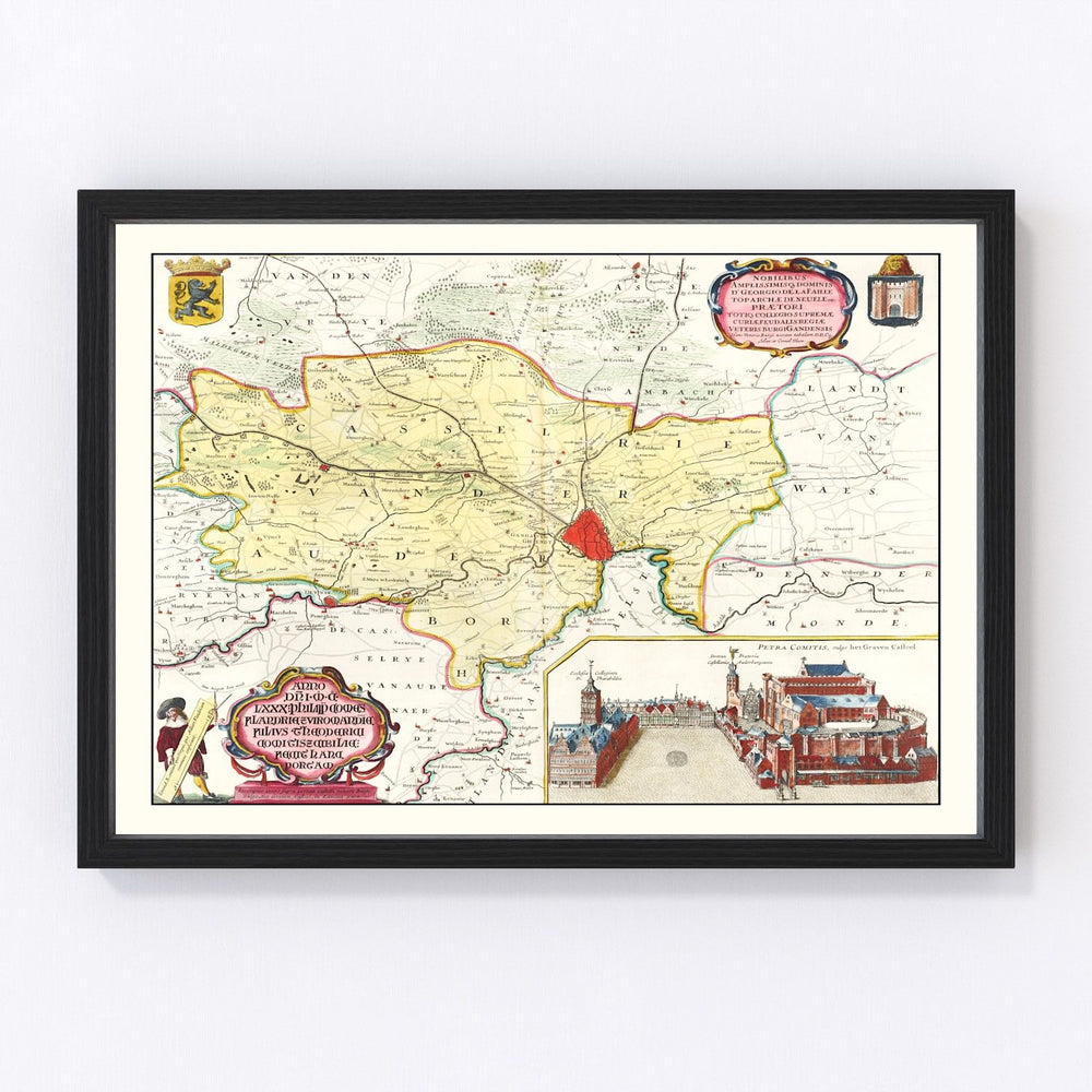 Gent Vintage Map 1665