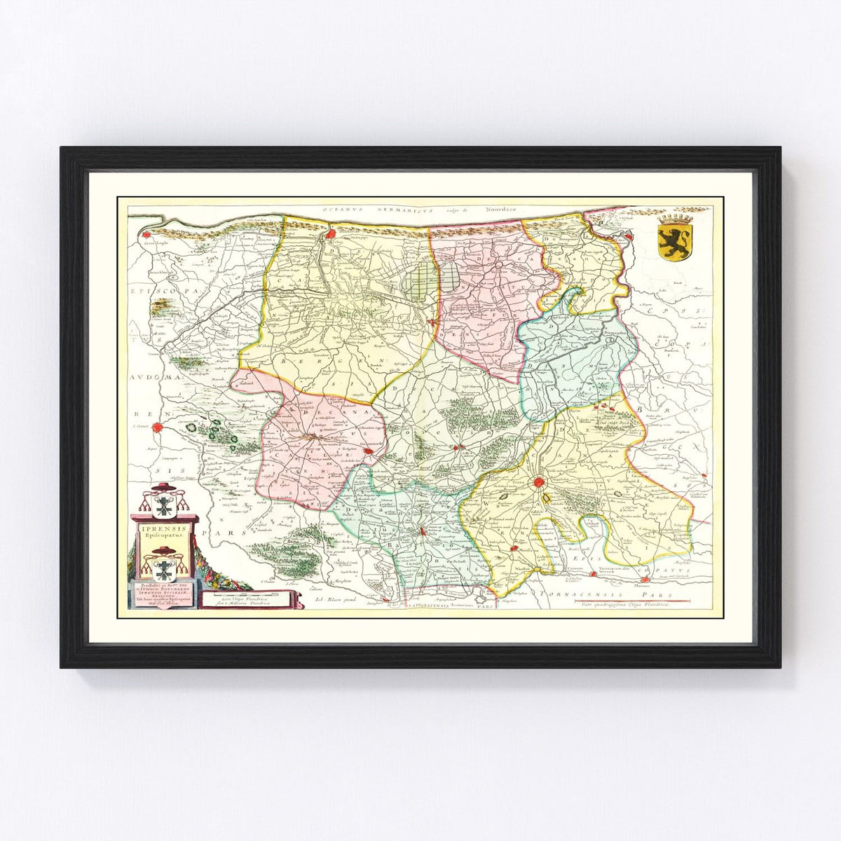 Ypres Vintage Map 1665