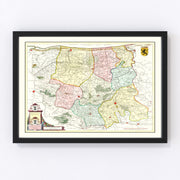 Ypres Vintage Map 1665