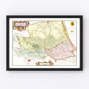 Veurne Vintage Map 1665