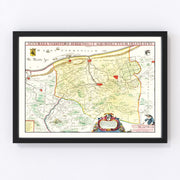 Mons Vintage Map 1665