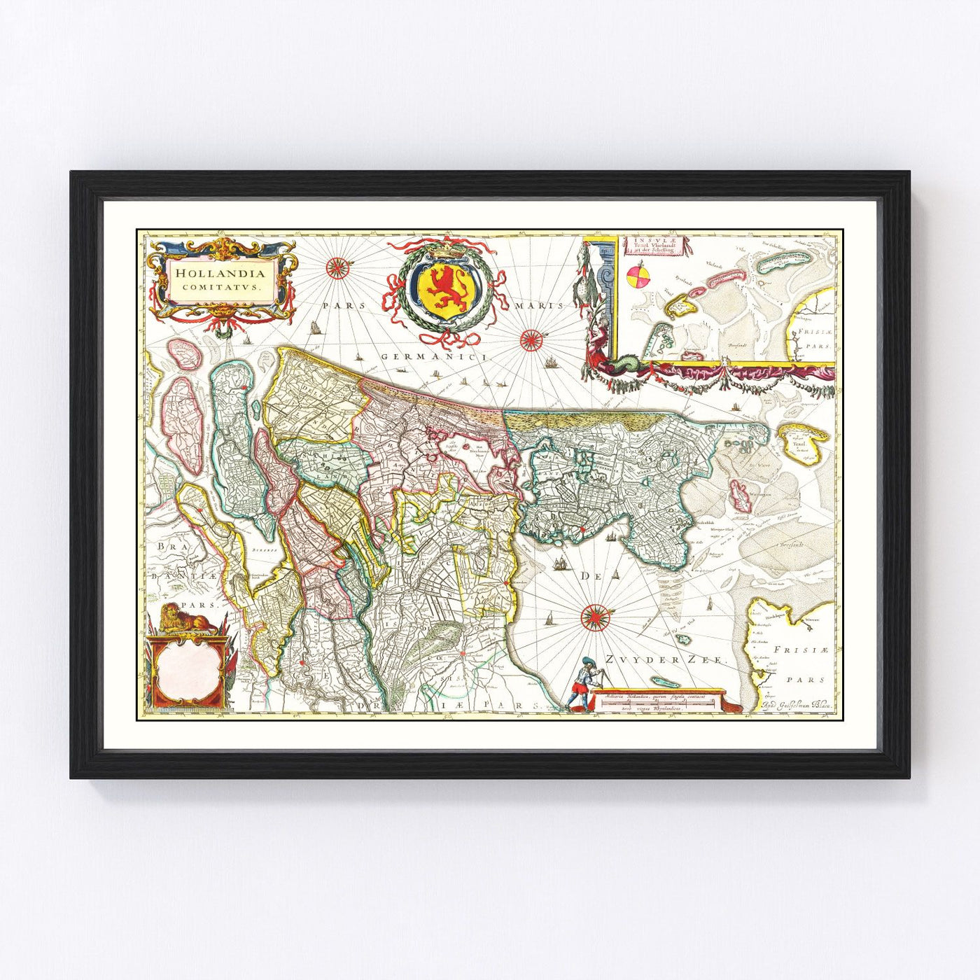 Netherlands Vintage Map 1665