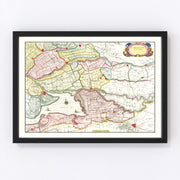 Netherlands Vintage Map 1665