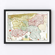 Netherlands Vintage Map 1665