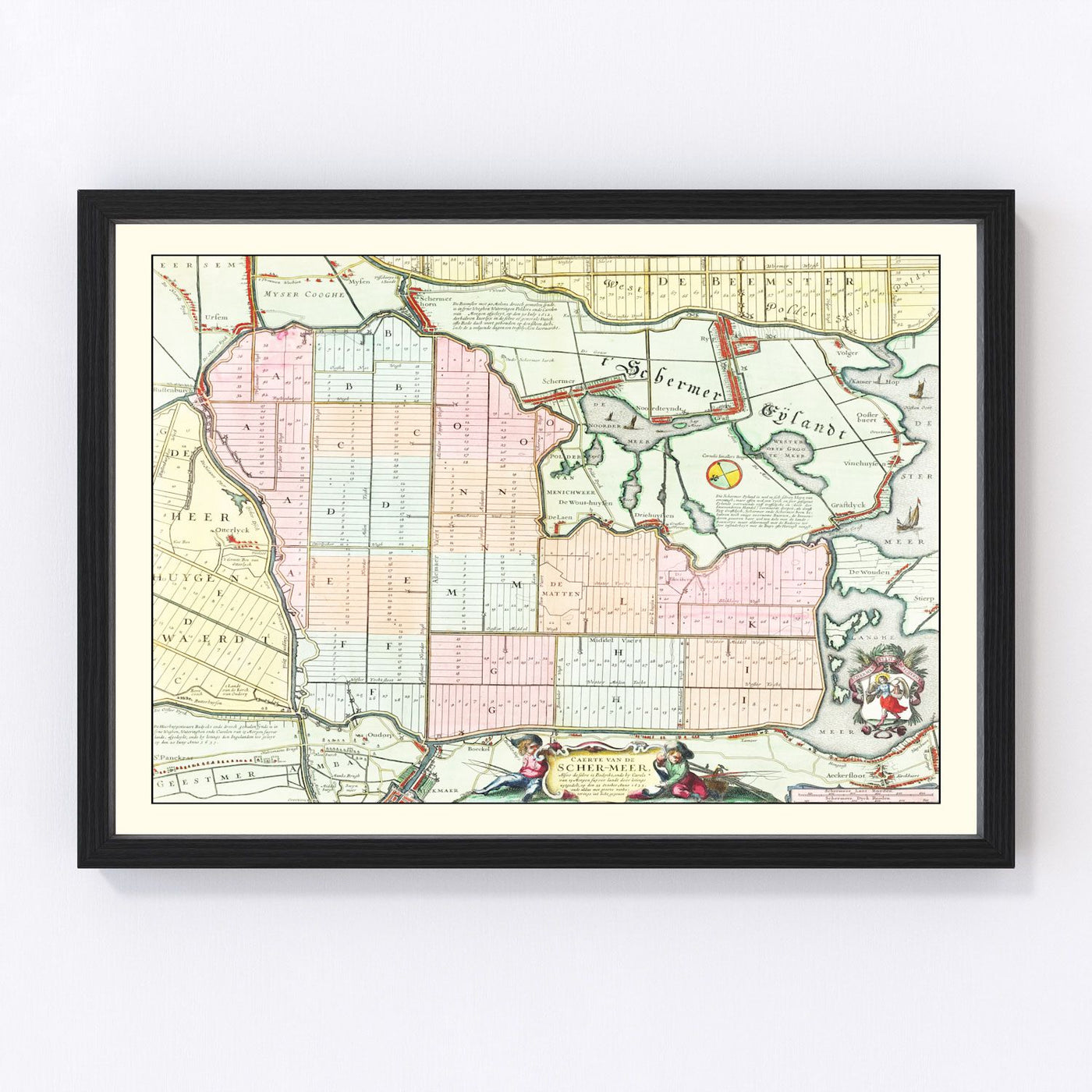 Schermer Vintage Map 1665