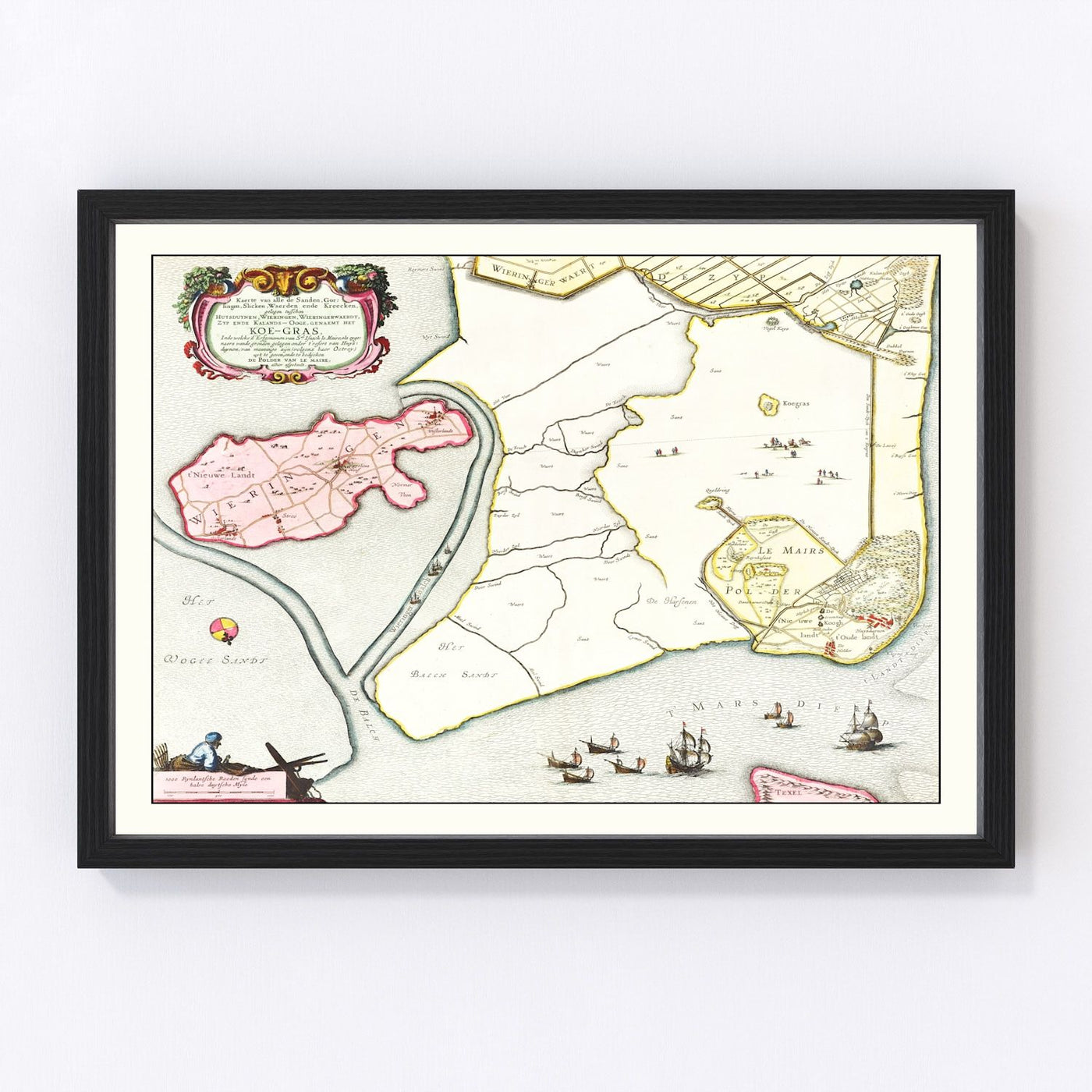 Koegras Vintage Map 1665