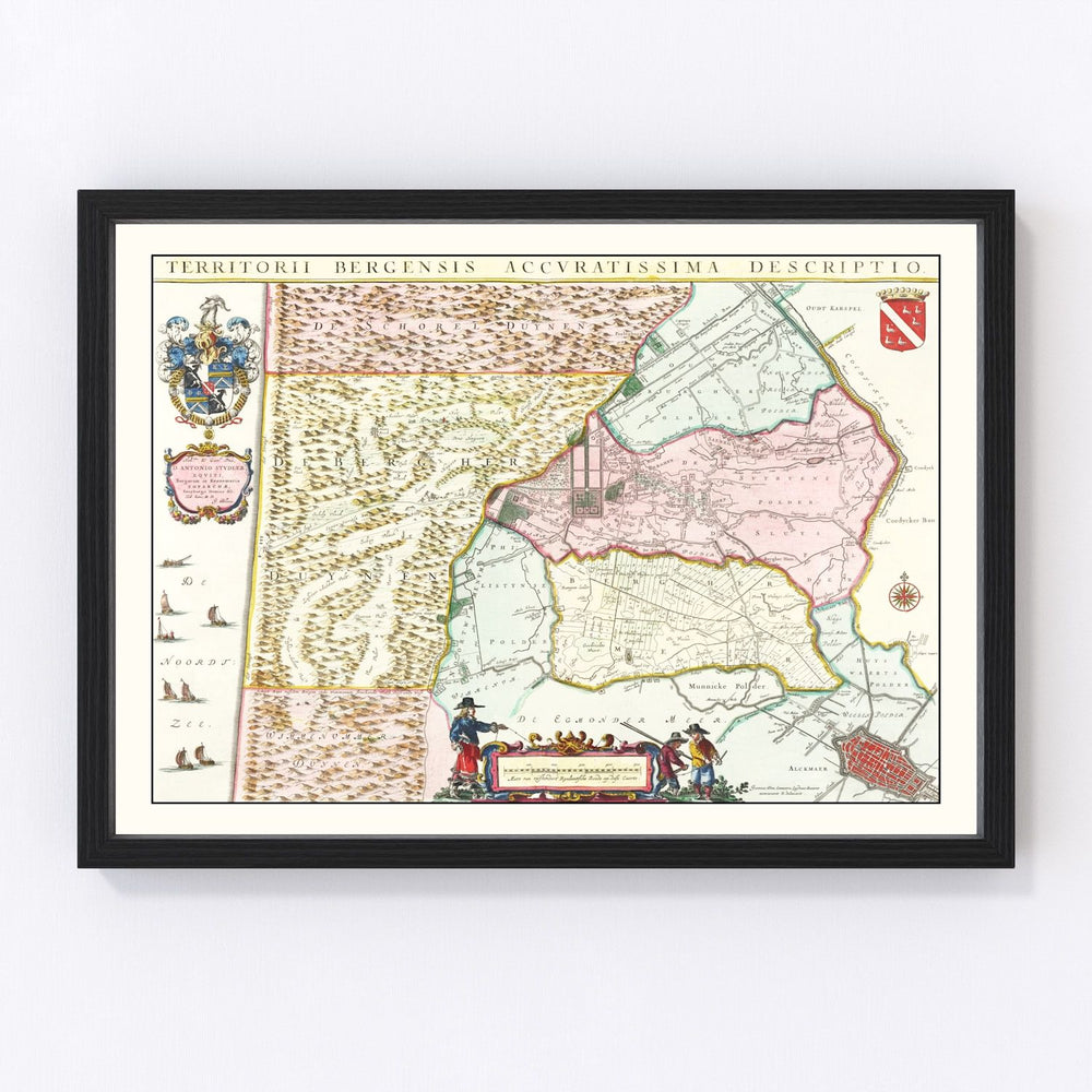 Bergen Vintage Map 1665