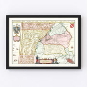 Bergen Vintage Map 1665