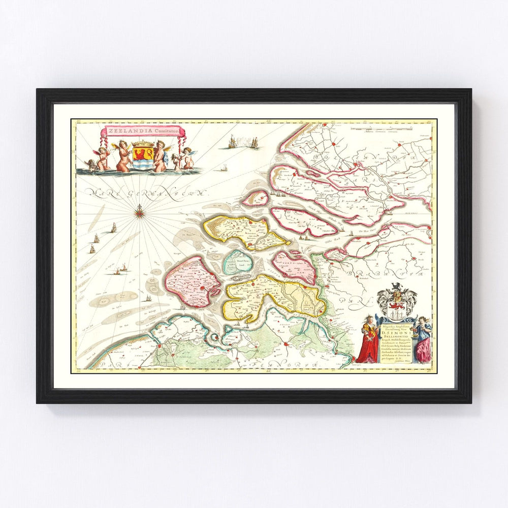 Zeeland Vintage Map 1665