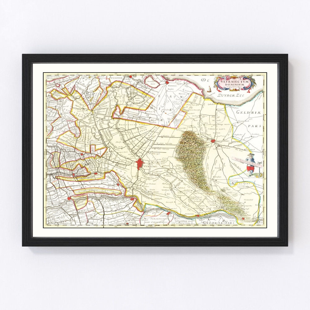 Utrecht Vintage Map 1665