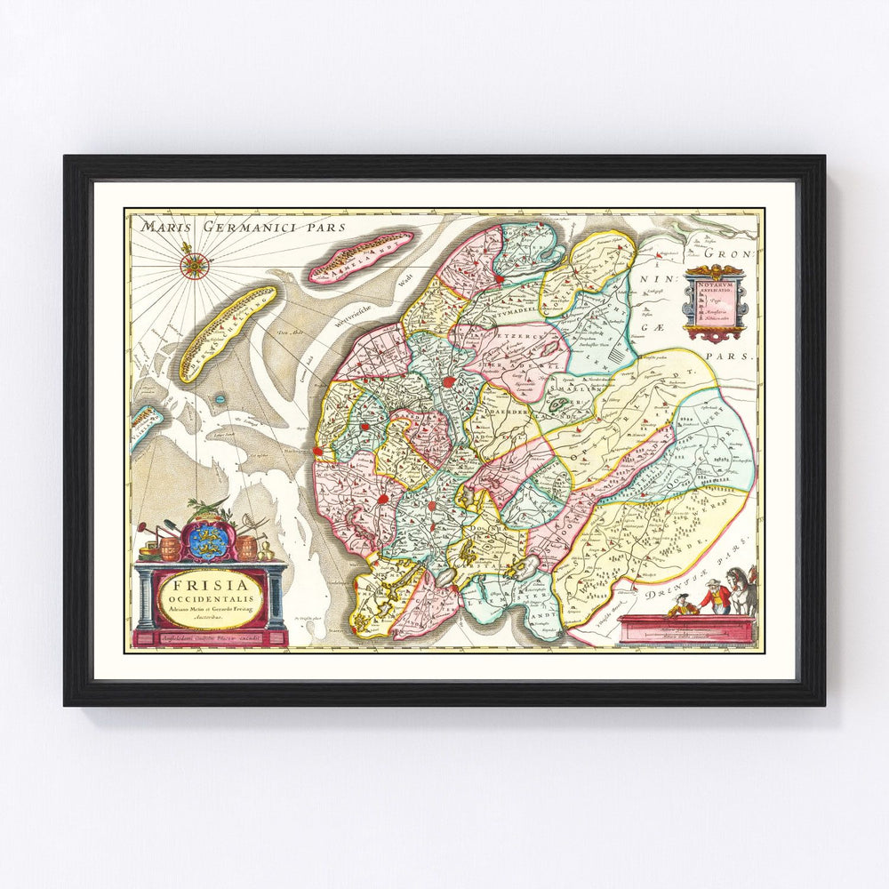 West Friesland Vintage Map 1665