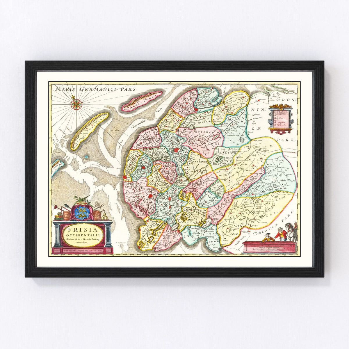 West Friesland Vintage Map 1665