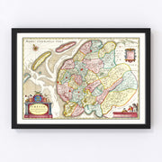 West Friesland Vintage Map 1665