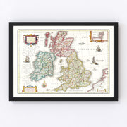 England Vintage Map 1665