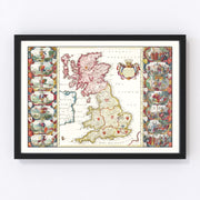 England Vintage Map 1665