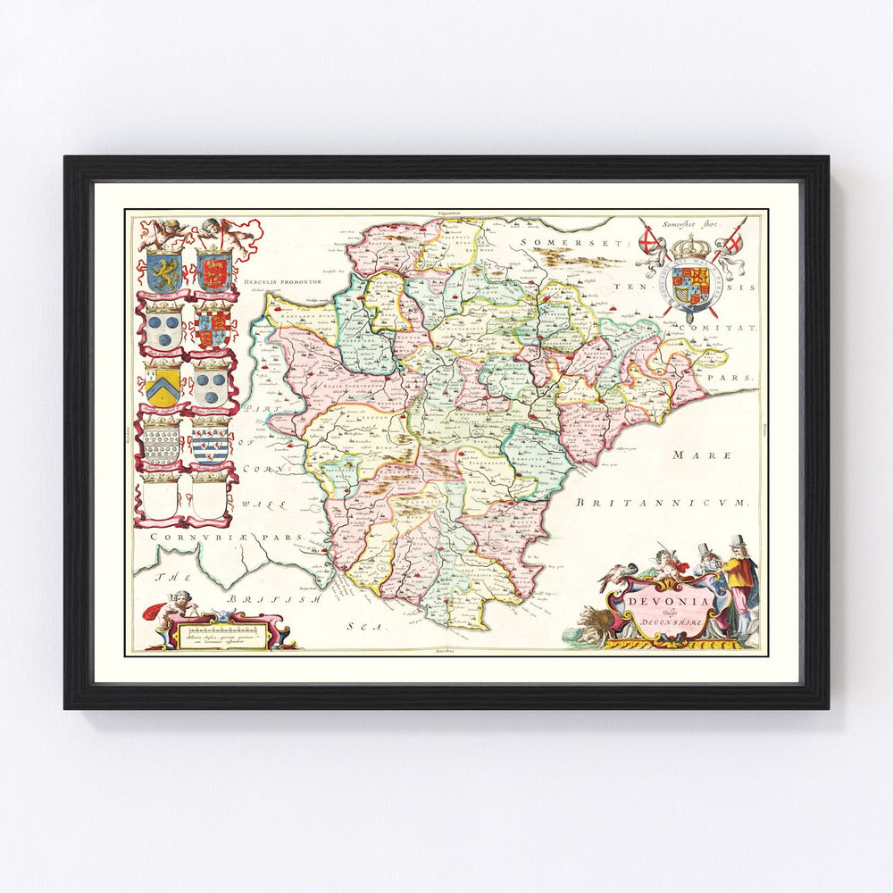 Devon Vintage Map 1665