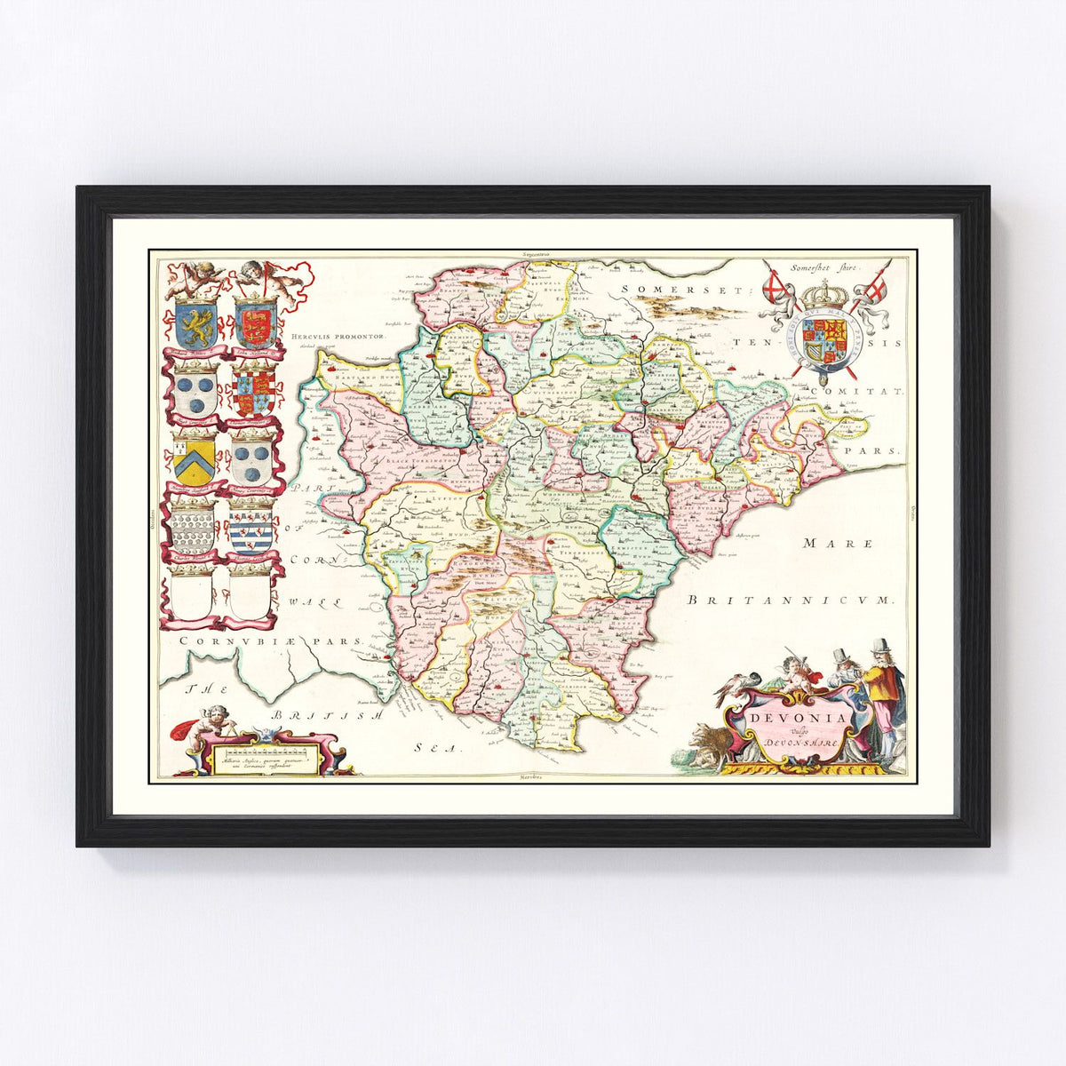 Devon Vintage Map 1665