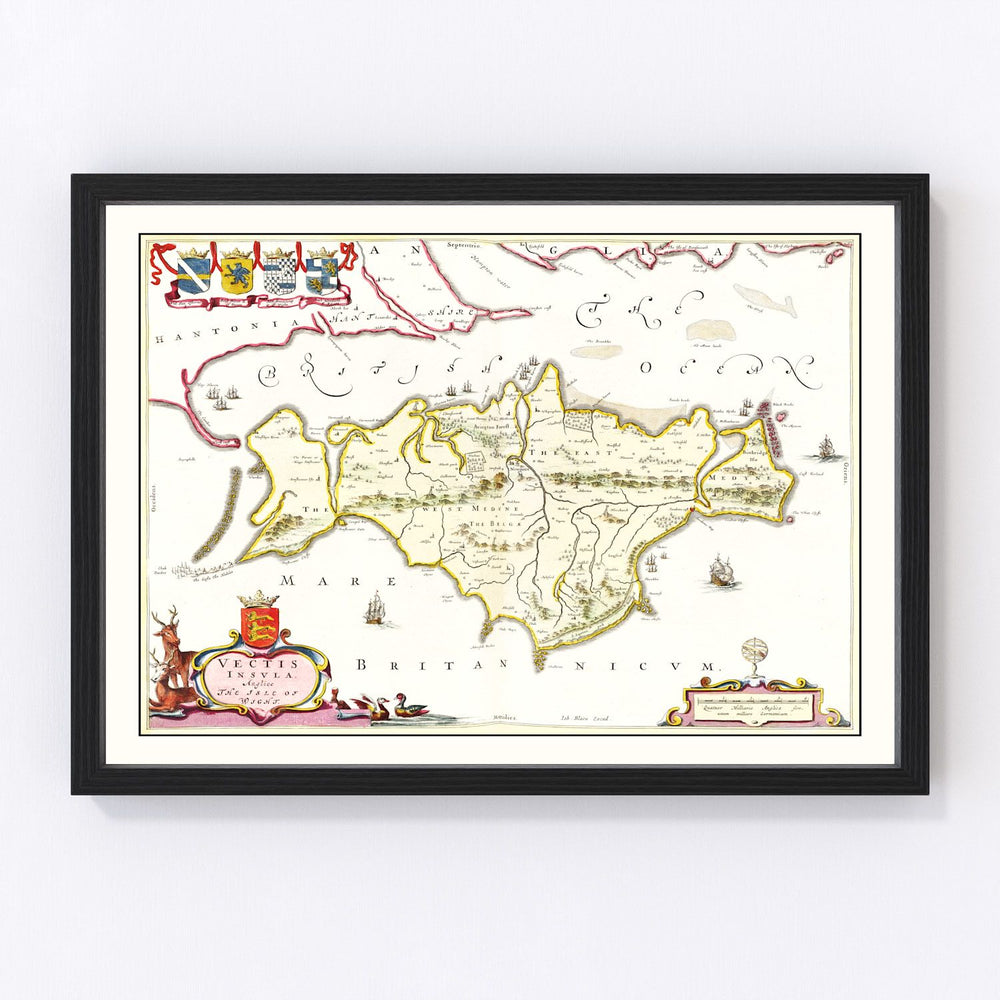 The Isle of Wight Vintage Map 1665