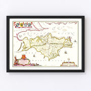 The Isle of Wight Vintage Map 1665