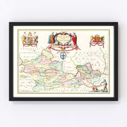 Berkshire Vintage Map 1665