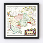 Middlesex Vintage Map 1665