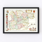 Essex Vintage Map 1665