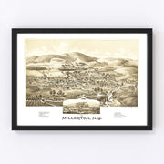 Millerton Vintage Map 1887
