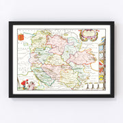 Herefordshire Vintage Map 1665