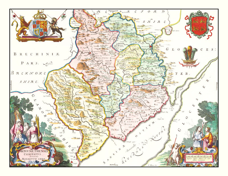 Size comparison using Vintage Map of Pembrokeshire 1665
