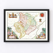 Pembrokeshire Vintage Map 1665