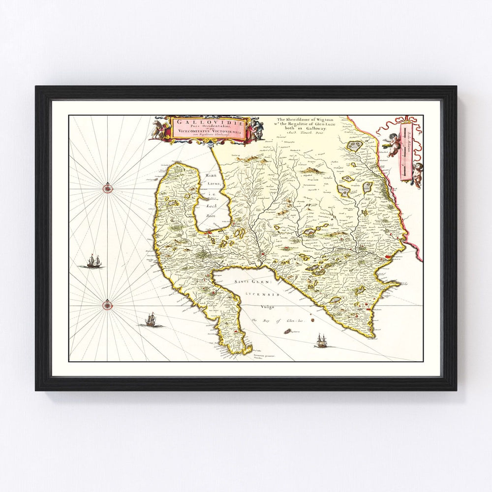 West Galloway Vintage Map 1665