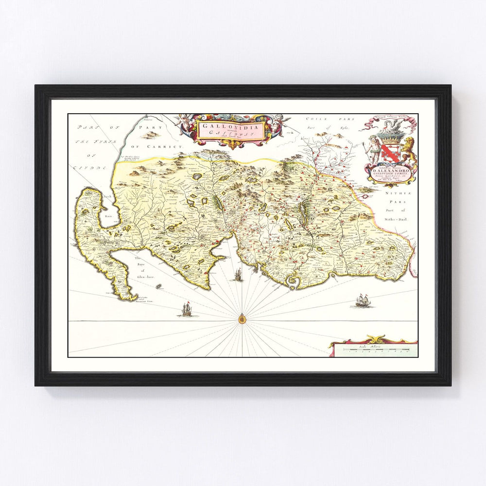 Galloway Vintage Map 1665