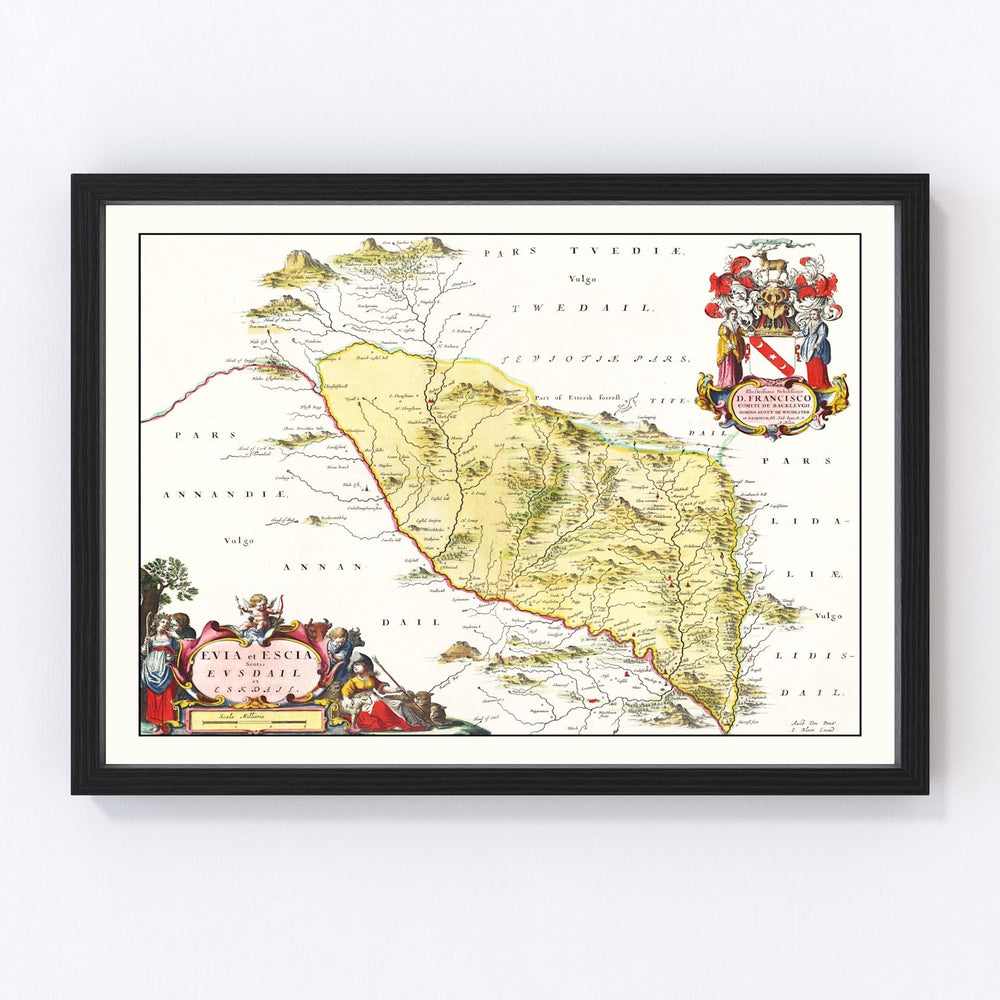 Eskdale Vintage Map 1665