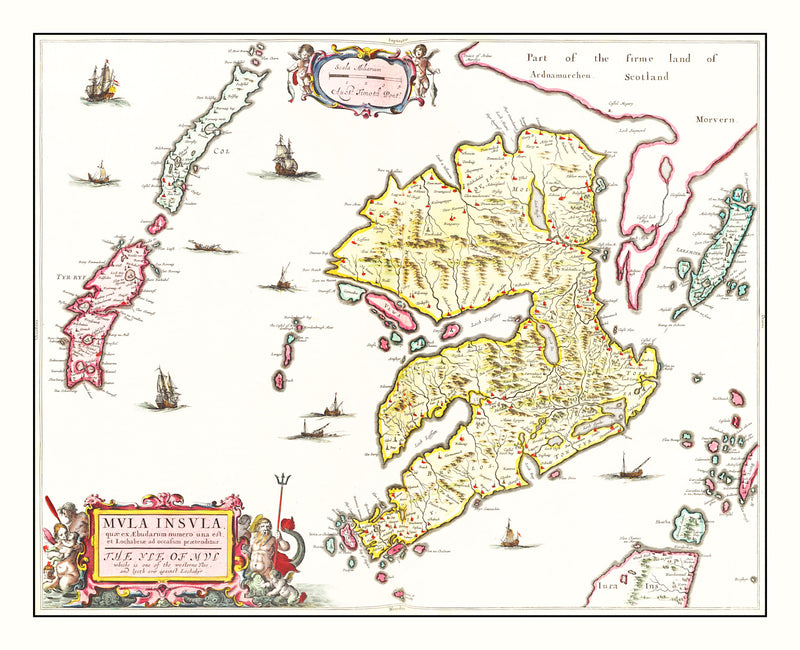 Size comparison using Vintage Map of the Isle of Mull 1665